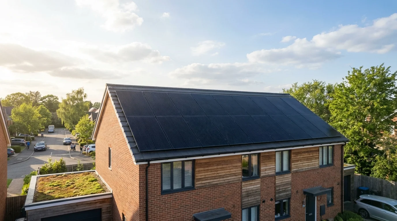 Homeowner checking energy monitoring app